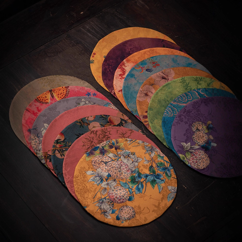 Chất liệu cũ sợi mây thơm hình tròn trải trà bàn pha trà khô vải trải bàn kiểu cổ điển cách nhiệt hai mặt Zen cao cấp phong cách Trung Quốc mới