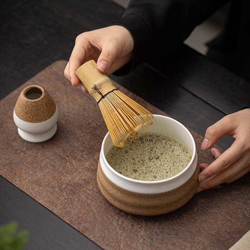 Bát đựng trà kiểu Nhật, bát Matcha Ren Cổ Điển Thủ Công mẫu mới, bát pha khô bằng gốm sứ, phụ kiện dụng cụ đặt trà thời Tống