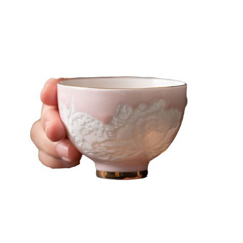 Shadow Carving Butterfly Love Flower Master Cup Cốc đơn Bộ ấm trà cá nhân dành cho nữ Cốc trà uống trà Cốc trà cao cấp gia dụng