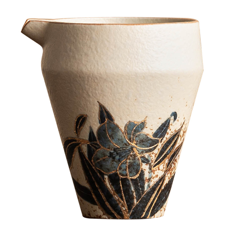 Cốc công bằng gốm sứ đỏ đá lửa trắng xanh, dụng cụ chia trà gia dụng, bộ trà kungfu biển trà đơn kiểu Trung Quốc sáng tạo, tách trà đồng nhất