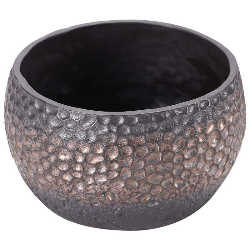 Loại cực lớn phong cách Nhật Bản gốm thô hoa văn búa rửa trà thủ công cổ điển mạ Vàng Cốc rửa nước gốm sứ Thùng xỉ phụ kiện trà đạo