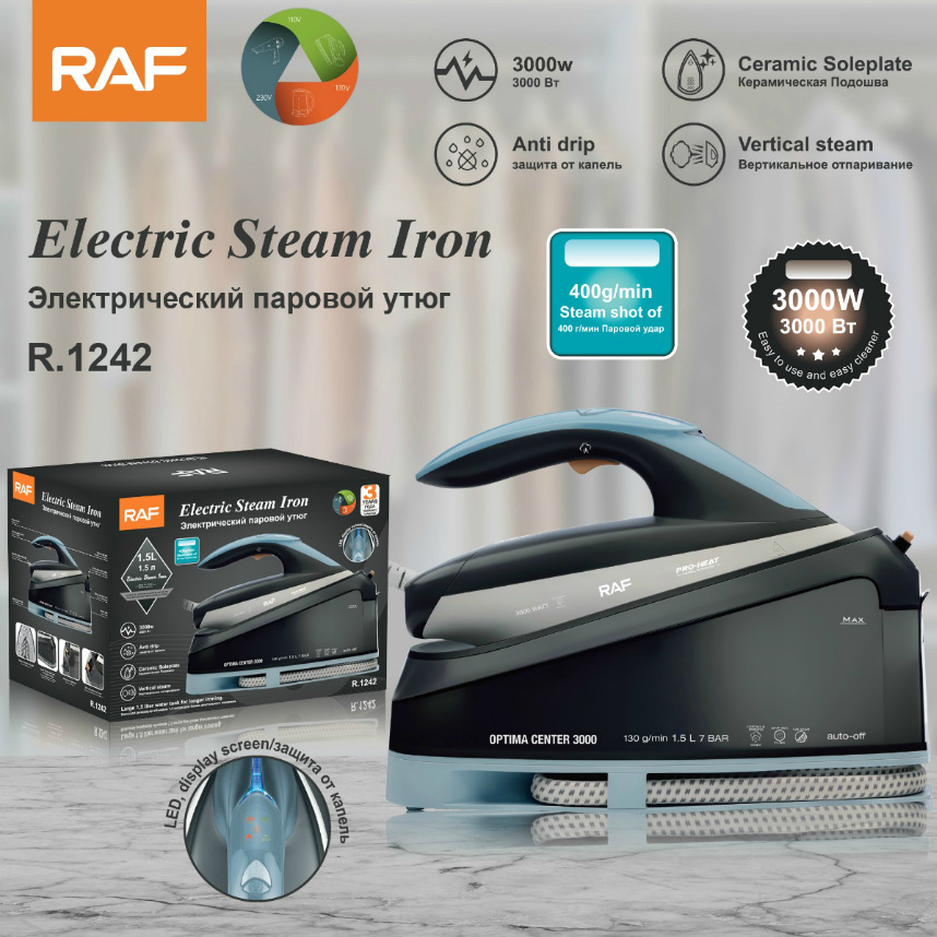 RAF tiêu chuẩn Châu Âu Bàn ủi điện hơi nước áp suất xuyên biên giới loại chai treo thương mại gia dụng bàn ủi nóng công suất cao