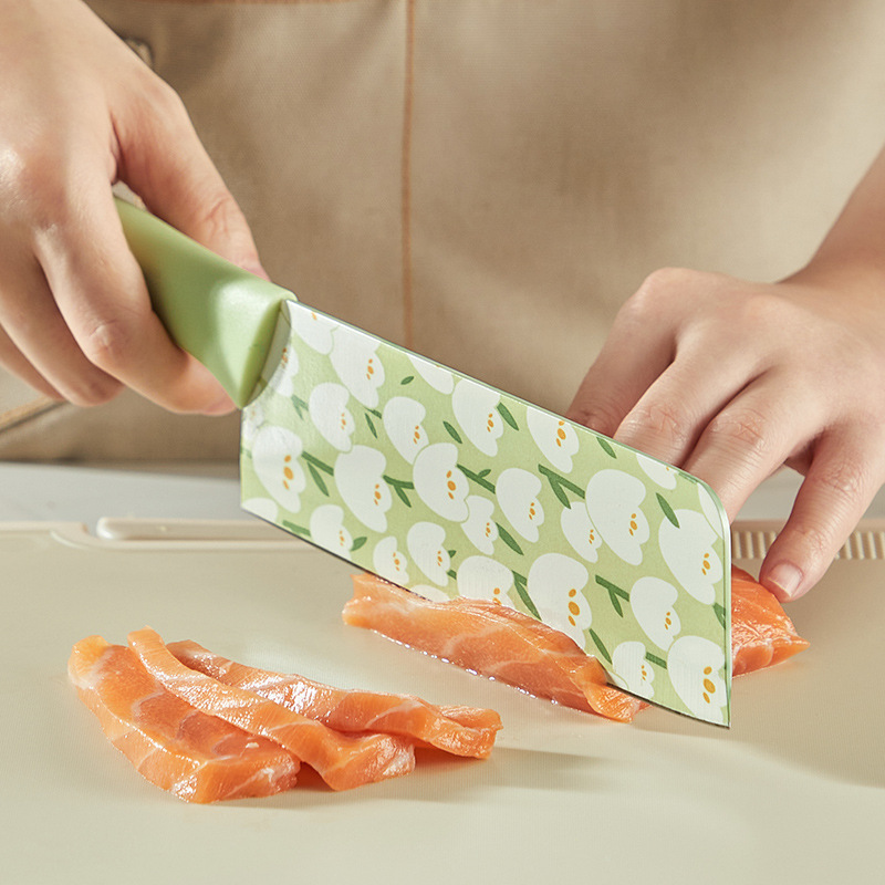 Dao làm bếp Tulip nguyên bản dao inox nhà bếp gia dụng cao cấp dao cắt rau cắt lát dao gọt hoa quả in hoa