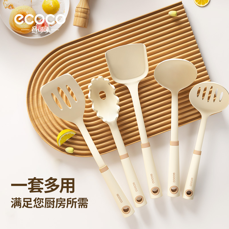 Xẻng nấu ăn silicone Yicoco chảo chống dính gia dụng xẻng nấu ăn muỗng canh chao bộ đồ dùng nhà bếp cấp thực phẩm chịu nhiệt độ cao