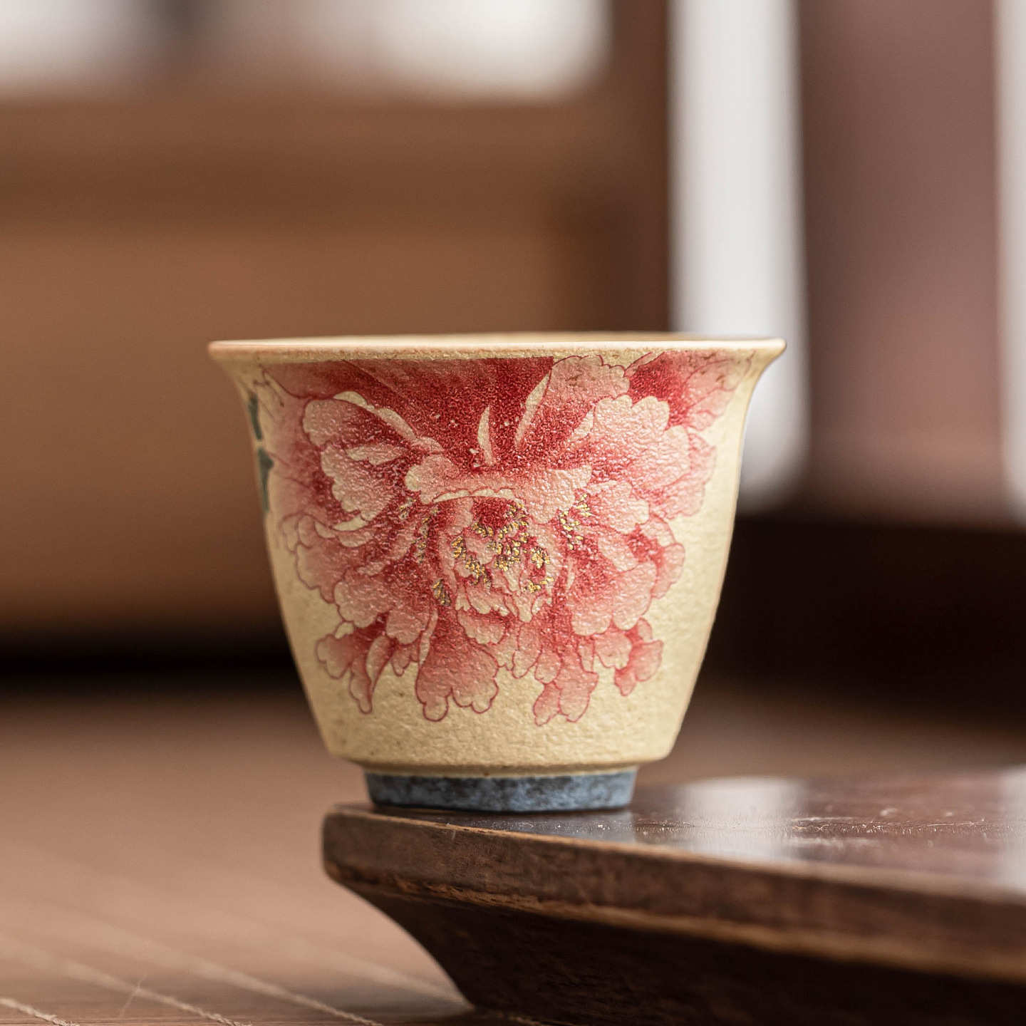 Cốc trà hình đồng hồ đỏ đá lửa xanh trắng, bộ trà giá trị cao, tách trà gia dụng, cốc chủ nhân, cốc đơn