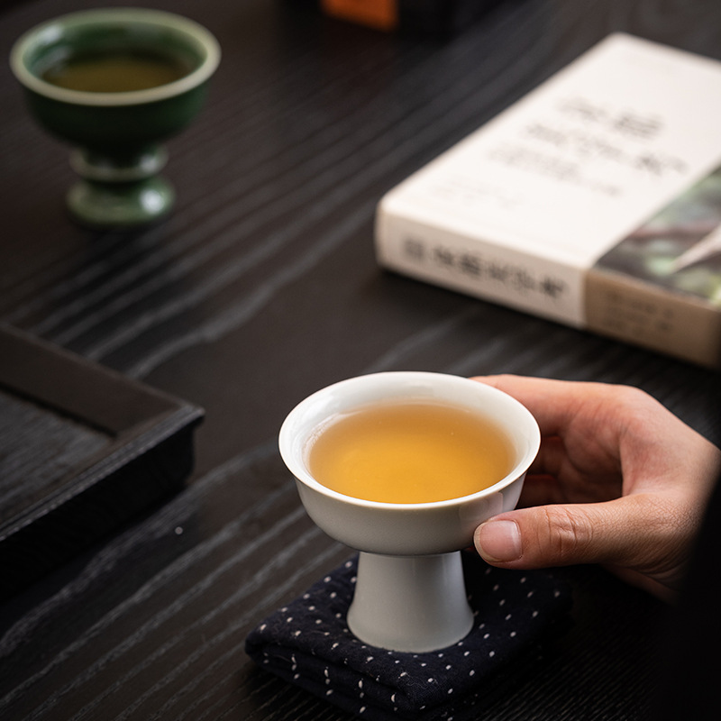 Đá xám xanh thủy tinh giả Song Gaozu Cốc trà Kung Fu gốm sứ thủ công gia dụng Cốc chủ nhân Cốc khách chuyên dụng cá nhân