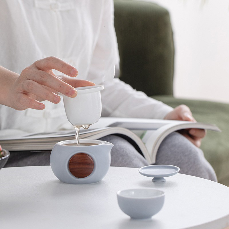 Bộ trà du lịch di động Xiaoman, bộ tách khách nhanh, bộ trà ngoài trời, ấm trà đơn giản sáng tạo