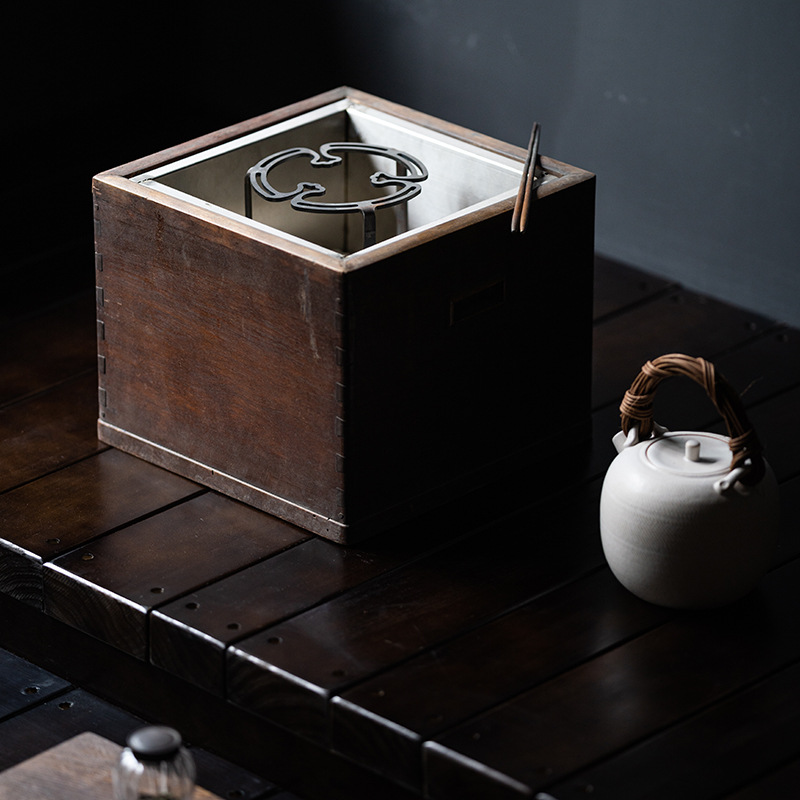 Nồi sắt mới đế đèn cồn nguyên bản bếp ngoài trời chân gỗ chân đế bếp lửa khung bếp lò