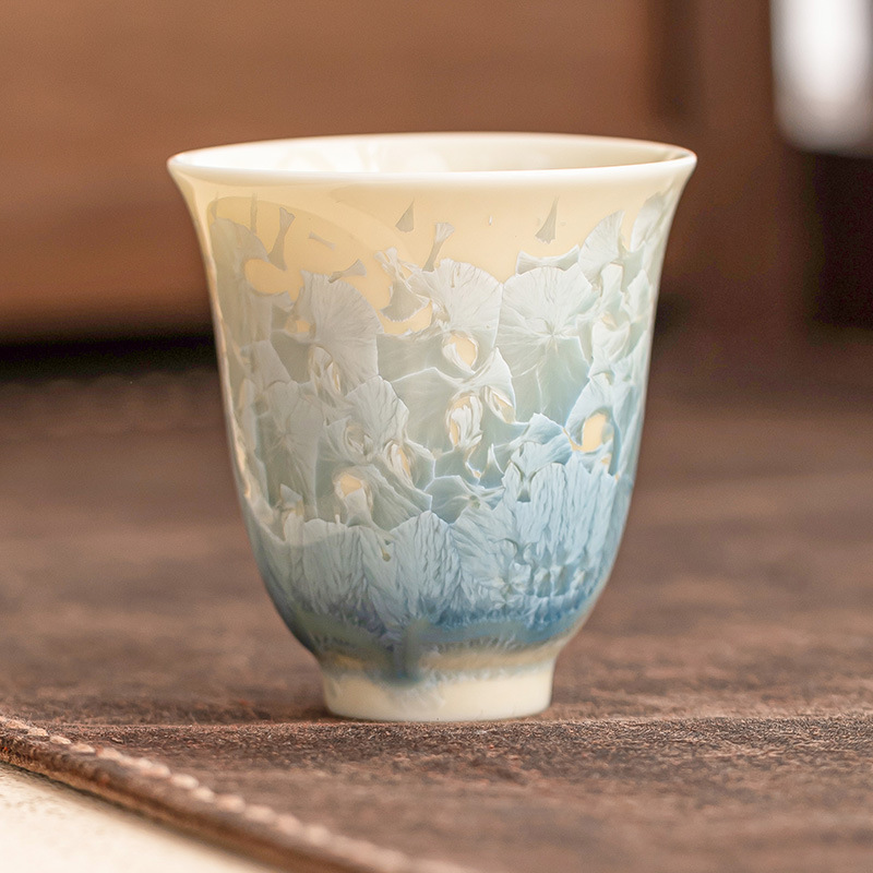 Pha lê men hồ xanh thơm cốc trà Kung Fu cốc trà gốm sứ đồ gia dụng cốc trà cốc cao cấp sang trọng chủ nhân cốc đơn
