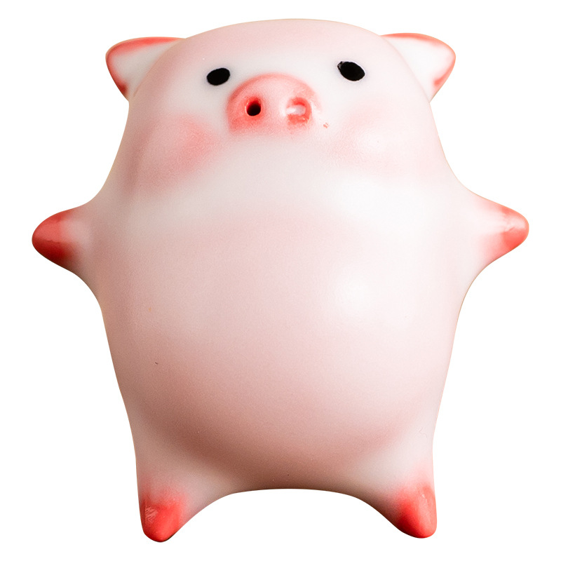 Đồ trang trí thú cưng trà heo bong bóng Ru Kiln đồ trang trí khay trà gia dụng có thể nuôi nổi đồ trang trí khay trà sáng tạo dễ thương