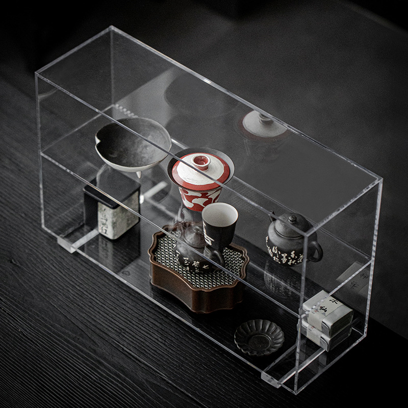 Giá để đồ Bộ ấm trà Acrylic Giá để đồ Bộ ấm trà trong suốt gia dụng