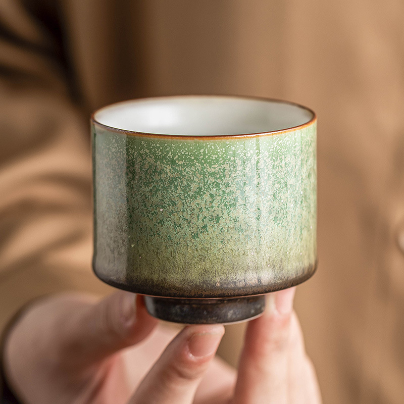 Cốc trà biến đổi lò, cốc chủ nhân, cốc sáp bầu trời đầy sao xanh, bộ trà cổ điển làm bằng tay, cốc trà, cốc trà, cốc trà