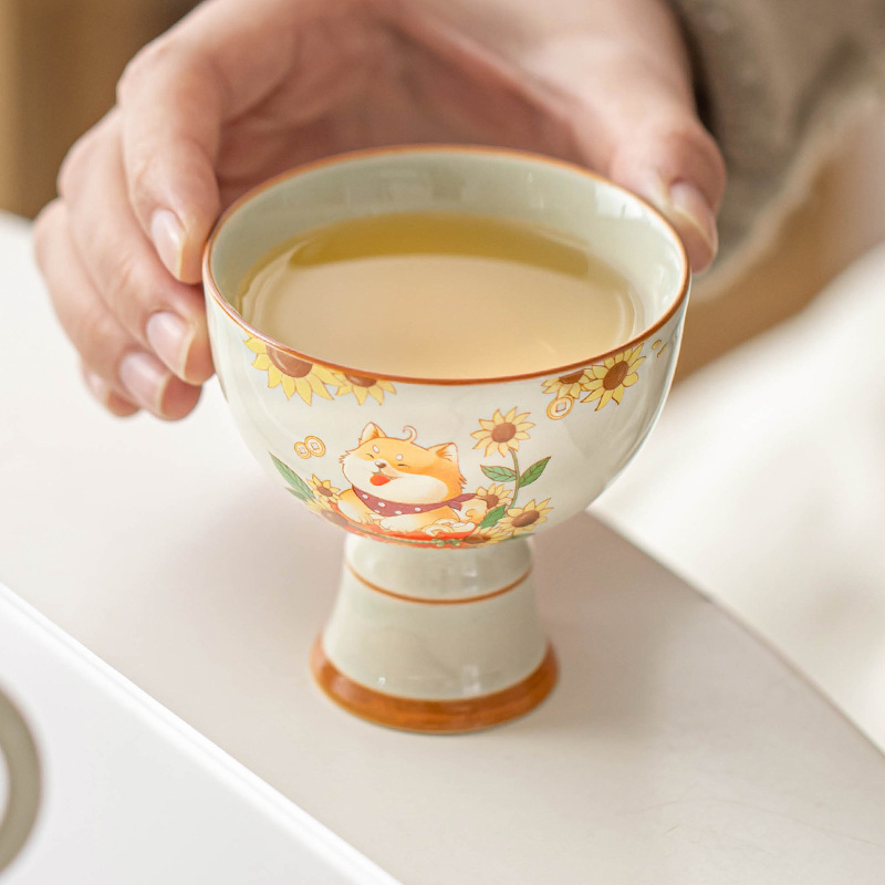 Chén trà gốm sứ cổ điển cốc trà một người uống cốc chủ nhân cốc trà đơn