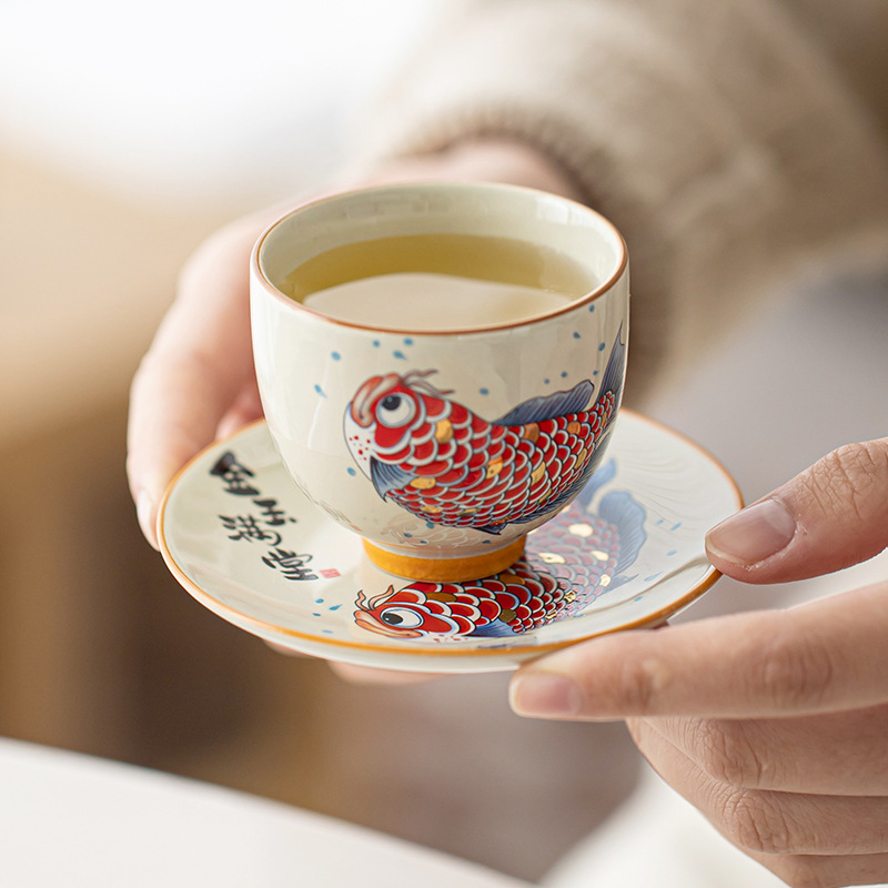 Đế lót ly bằng gốm có họa tiết ngọc bích, Thảm cách nhiệt chống trượt, Giá đỡ cốc gia dụng cổ điển, Đĩa trà, Giá đỡ nồi, Phụ kiện trà đạo.