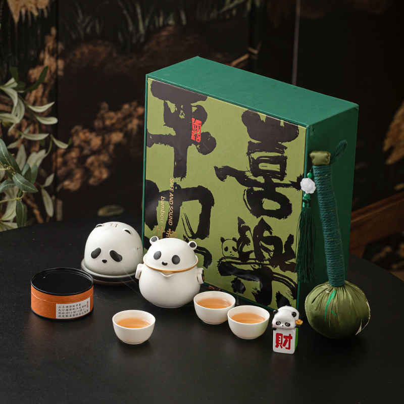 Panda pha trà, hộp quà cốc khách nhanh, quà sinh nhật sáng tạo cho các trưởng lão, giáo viên, quà lưu niệm, quà nhỏ thiết thực