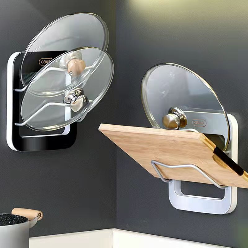 Giá Để Nắp Nồi không đục lỗ treo tường thớt rau gia dụng khay nước Khay đựng đồ nhà bếp