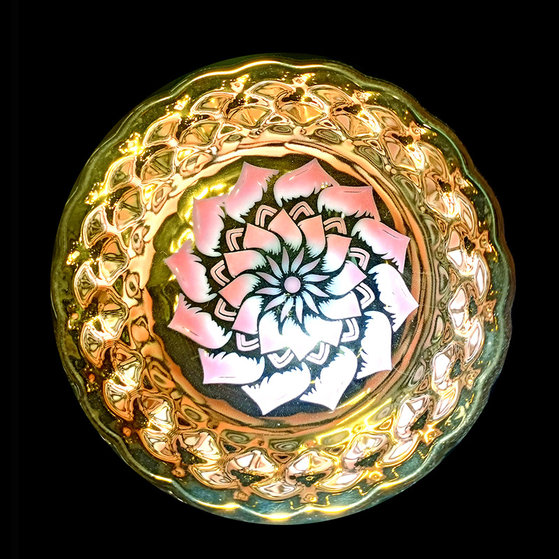 Khai mạc lò nung trực tiếp chén trà sen Jianzhan, chén chim công nhiều màu sắc, chén trà quay lò, chén sen chính Jianzhan.