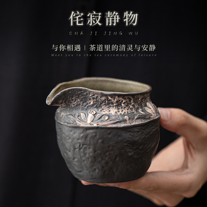 Wabi-Im lặng Đồ uống trà hoa sen cổ xưa Đồ uống trà Haifen Đồ dùng trong nhà Cốc công cộng thủ công cổ điển Đồ uống trà Kung Fu đơn