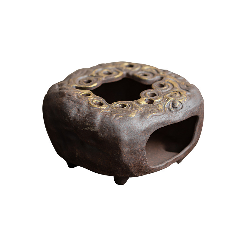 Bếp ấm trà mạ vàng bùn đá cổ dụng ấm trà kiểu Trung Quốc ấm trà gia dụng ấm trà đế ấm gốm thô