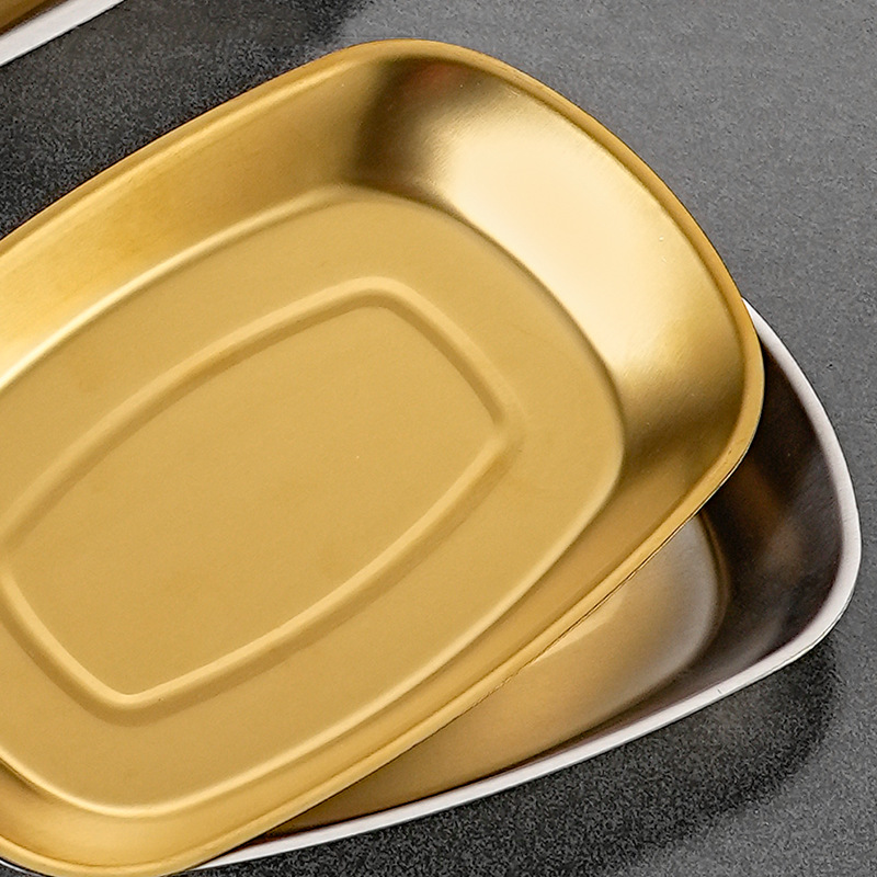 Đĩa oval inox đựng bò lagu - mực hấp - cá hấp - nai né, khay inox đựng thức ăn nhà hàng PBCP37