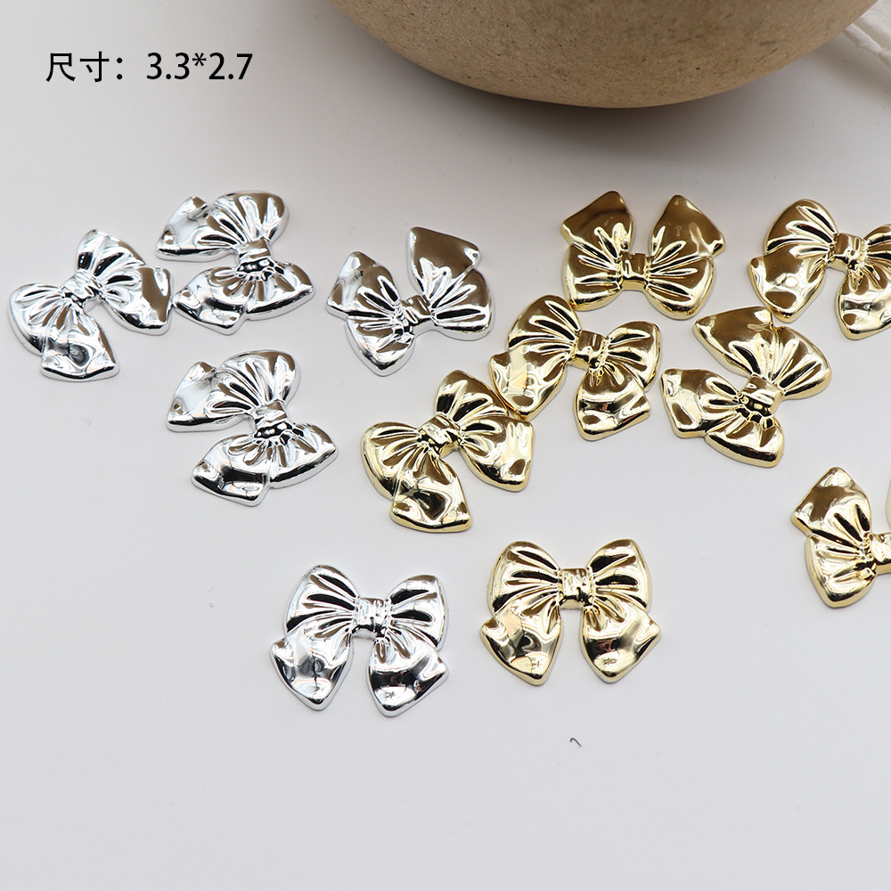 Mạ điện vàng bạc nơ DIY acrylic điện thoại di động phụ kiện rửa cốc trang trí mũ đội đầu kẹp tóc trang sức