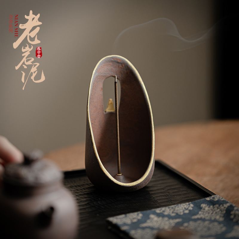 Lư hương gốm sứ sáng tạo lư hương sáng tạo ghế cắm hương nghiên cứu trong nhà phụ kiện trà đạo Kung Fu đồ trang trí lư hương
