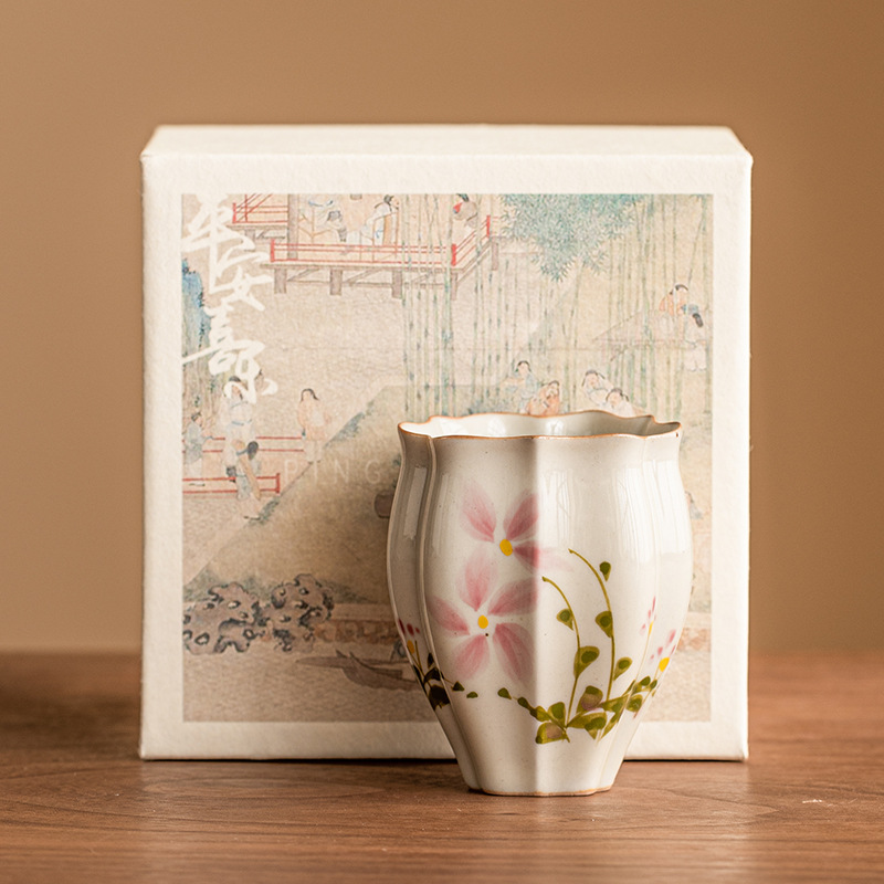 Cốc chủ nhân Cúc Họa Mi cốc đơn cốc trà gia dụng cốc uống trà kiểu Trung Quốc cốc cá nhân Cốc gốm sứ Bộ trà Kungfu Cốc thơm