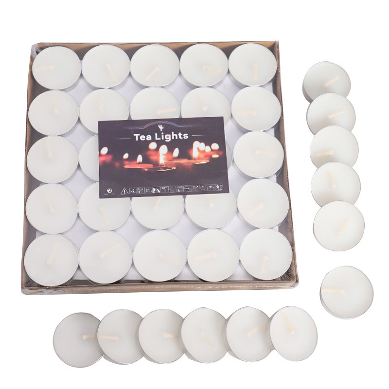 Bán buôn nến 50 hộp vỏ nhôm không khói đổ sáp trà trang trí khách sạn trang trí đẹp mắt thú nhận sáp trà trắng