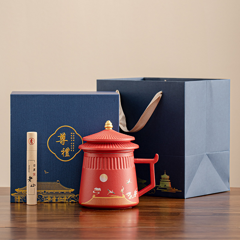 Cốc trà gốm sứ văn hóa và sáng tạo cung điện cổ kính tách trà cốc văn phòng công ty cốc quà tặng lễ hội mùa xuân