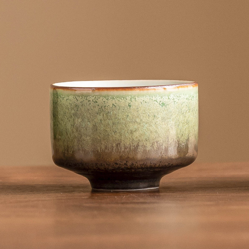 Cốc trà gốm sứ biến đổi màu ngọc lam bầu trời đầy sao cốc nhỏ cốc trà gia dụng đơn Trung Quốc cốc chủ nhân tách trà cốc trà