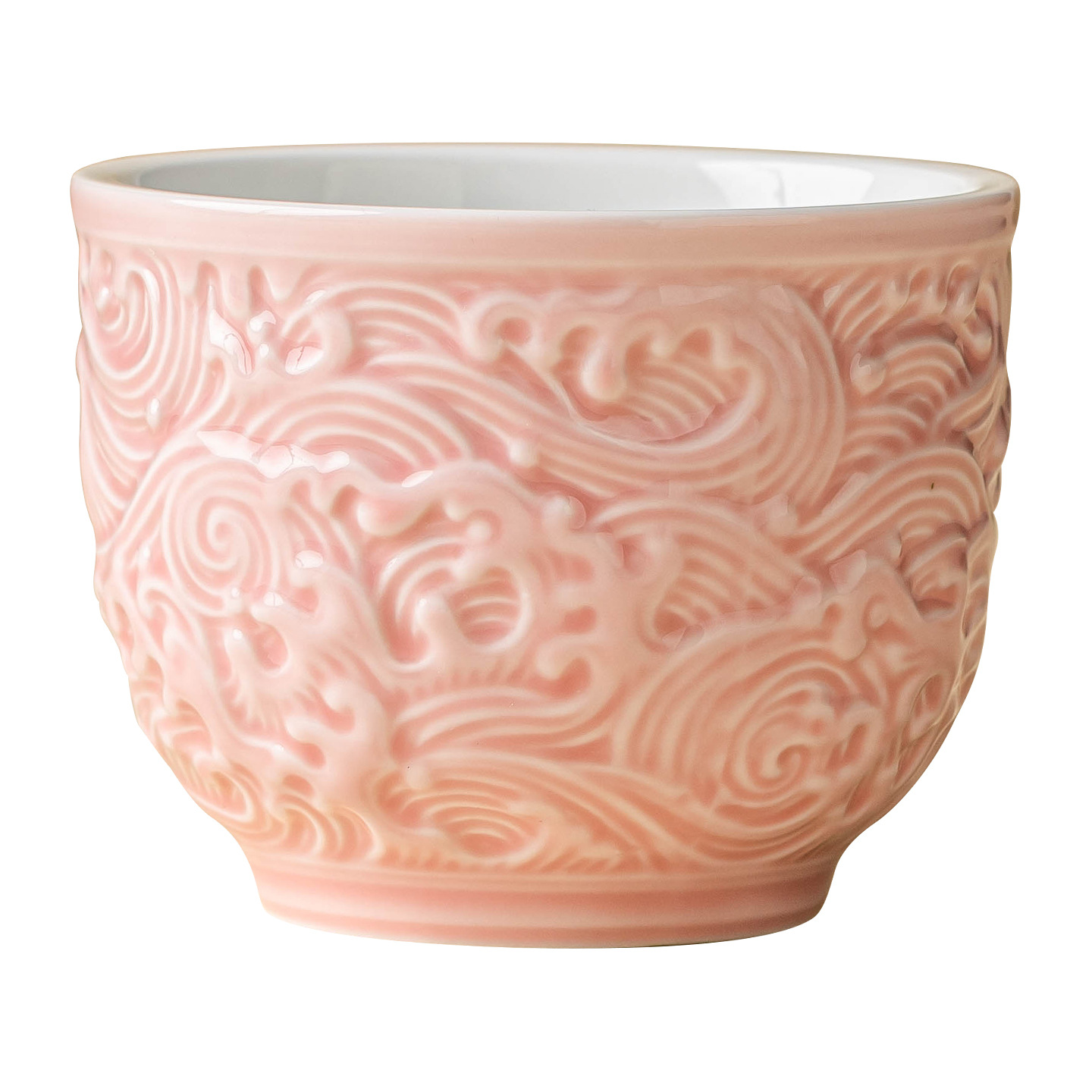 Dập nổi sóng hộ gia đình cốc trà cốc trà cao cấp cá nhân bột Shuyun cốc gốm chủ cốc trà bộ cốc đơn