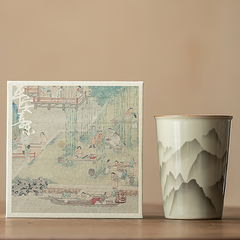 Cốc cốc gốm sứ dung tích lớn cốc chủ nhân cốc uống trà cốc uống nước cổ điển Trung Quốc