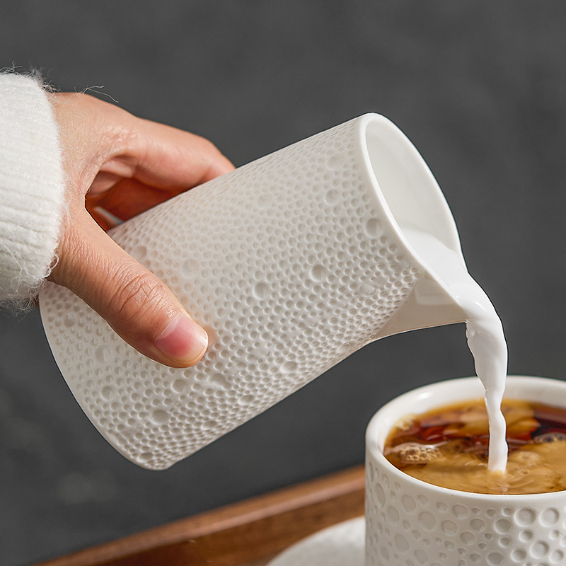 Cốc sữa pha cà phê gốm chấm hạt sữa chua bình sữa cốc chiết xuất sáng tạo gia dụng cốc gia vị bình đựng cà phê bình sữa cao cấp