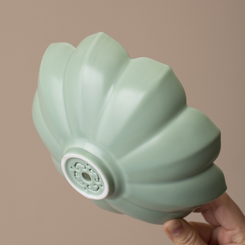 Khay giải khát kiểu Trung Quốc mới khay đựng trái cây cánh hoa cao gia dụng gốm sứ khay đựng đồ ăn vặt sáng tạo khay đựng hạt dưa khay đựng bánh ngọt