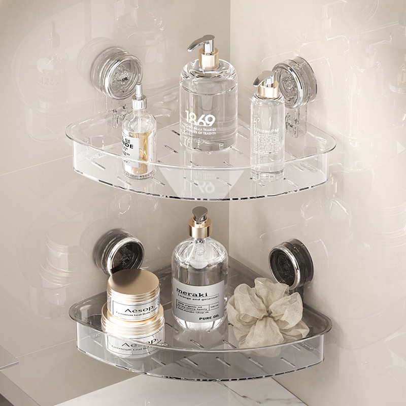 Giá treo góc cốc hút trên tường không đục lỗ trên tường Giá treo góc phòng tắm nhà vệ sinh nhà vệ sinh giá để đồ tam giác