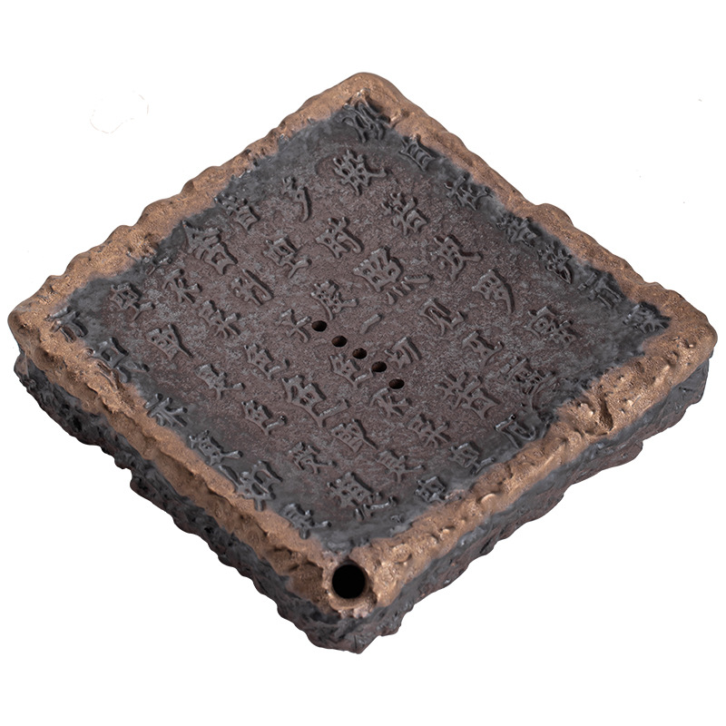 Bình kinh tim, bình gốm thô nhỏ tráng men mạ vàng kiểu Nhật, bình bọt khô, bình đệm, bình nâng, khay trà