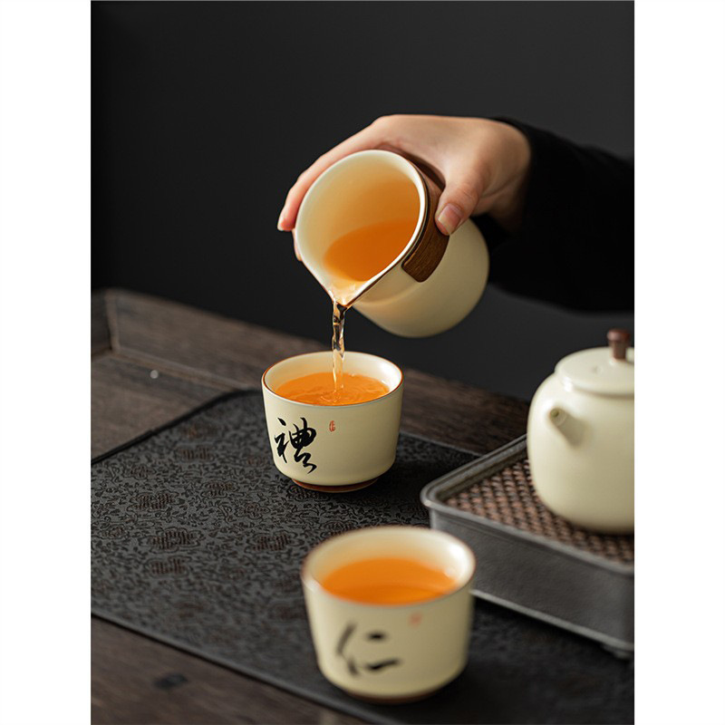 Cốc trà viết tay cao cấp cốc trà gốm sứ cốc uống trà cổ điển gia dụng cốc chủ nhân chuyên dụng cá nhân cốc đơn bán buôn