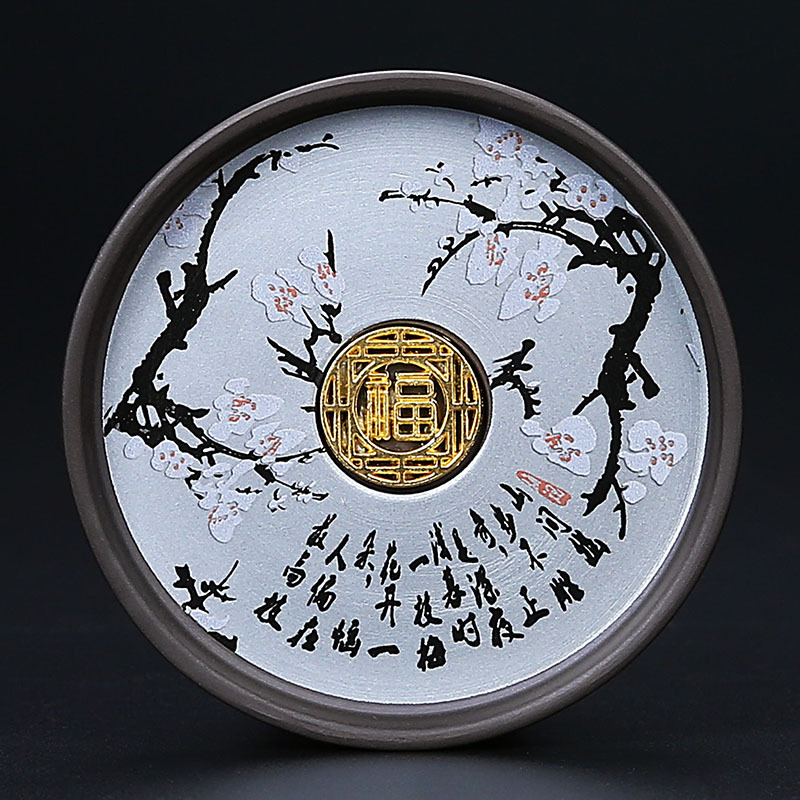 Lót cốc cát tím, khay đựng cốc, khay đựng trà, tách trà cách nhiệt đơn giản, bộ trà gia dụng, bộ trà, đệm cốc, phụ kiện trà đạo gốm sứ