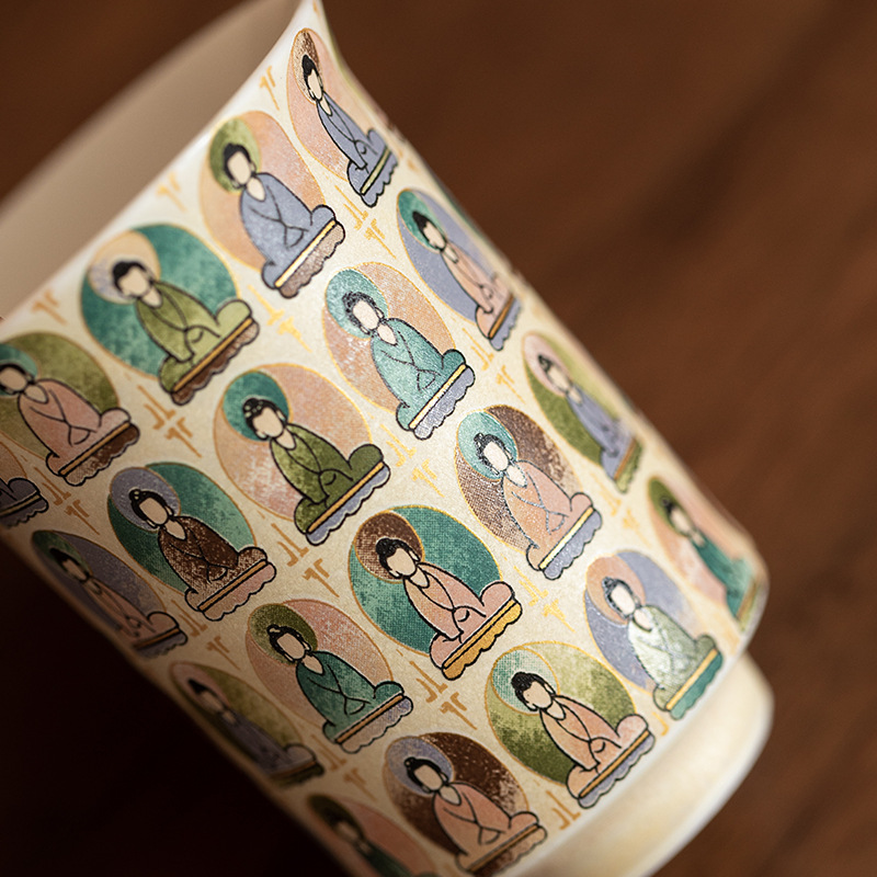 Cốc chủ sở hữu gốm sứ Đôn Hoàng, bộ trà Kung Fu, cốc trà, cốc Cola, tranh tường Mogao Grottoes, cốc Thiền ngàn Phật