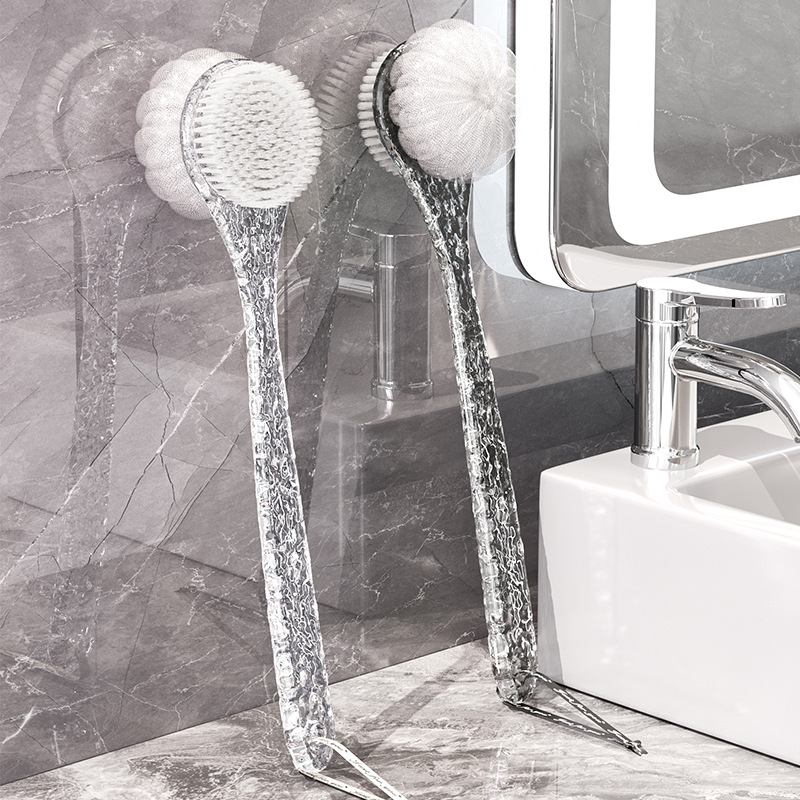 Bàn chải tắm, cọ lưng, tay cầm dài, bàn chải tắm hai mặt, bàn chải lông mềm, tác phẩm thần thánh, bàn chải tắm lưng