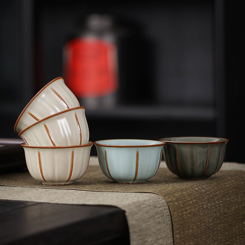 Cốc của chủ nhân Ru Kiln, tách trà, tách trà sứ nhỏ, tách trà đơn, bát trà nhỏ, bộ trà Kung Fu, cốc của chủ nhân