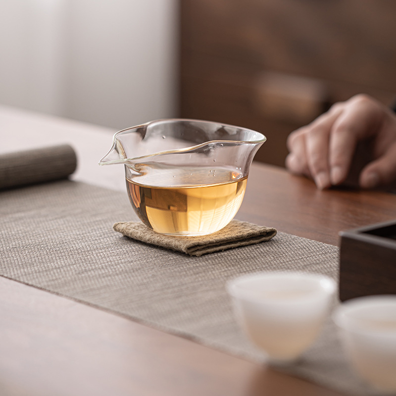 Cốc hồ lô có hàm lượng Borosilicat, Cốc trà thủy tinh chịu nhiệt kiểu Nhật, dụng cụ pha trà Haifen, phụ kiện Bộ trà Kung Fu, cốc đều, cốc công cộng