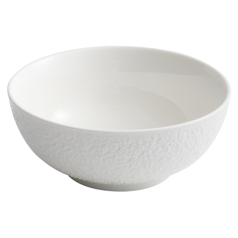 Bát phở bát cơm gia dụng giá trị cao bộ đồ ăn trắng 2023 bát salad gốm sứ đơn giản mẫu mới bát mì ăn liền