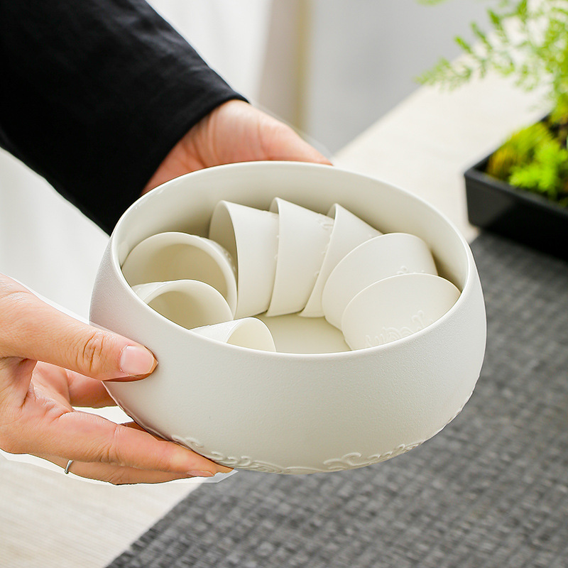 Bộ dụng cụ pha trà Kung Fu gia dụng văn phòng 2024 mẫu mới sang trọng nhẹ ấm pha trà cao cấp có nắp chén trà bán buôn