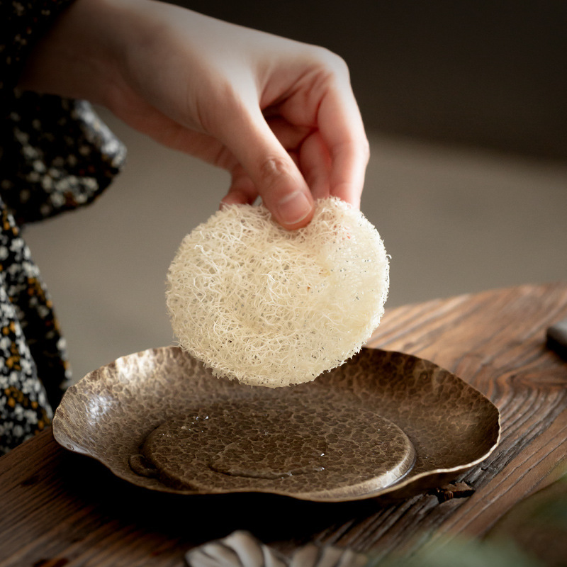 Bán buôn ấm búa chịu đồng nguyên chất khay xốp khô Khay trà lá sen thủ công khay trà khay trà khay trà khay trà Phụ Kiện Bộ trà