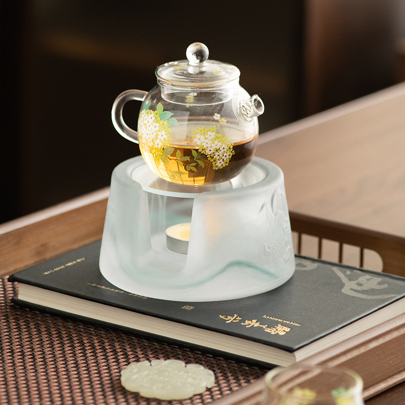 Đèn sưởi trà thủy tinh đế sưởi ấm Trà Nhật Bản bếp pha trà văn phòng nhỏ ấm trà bếp trà