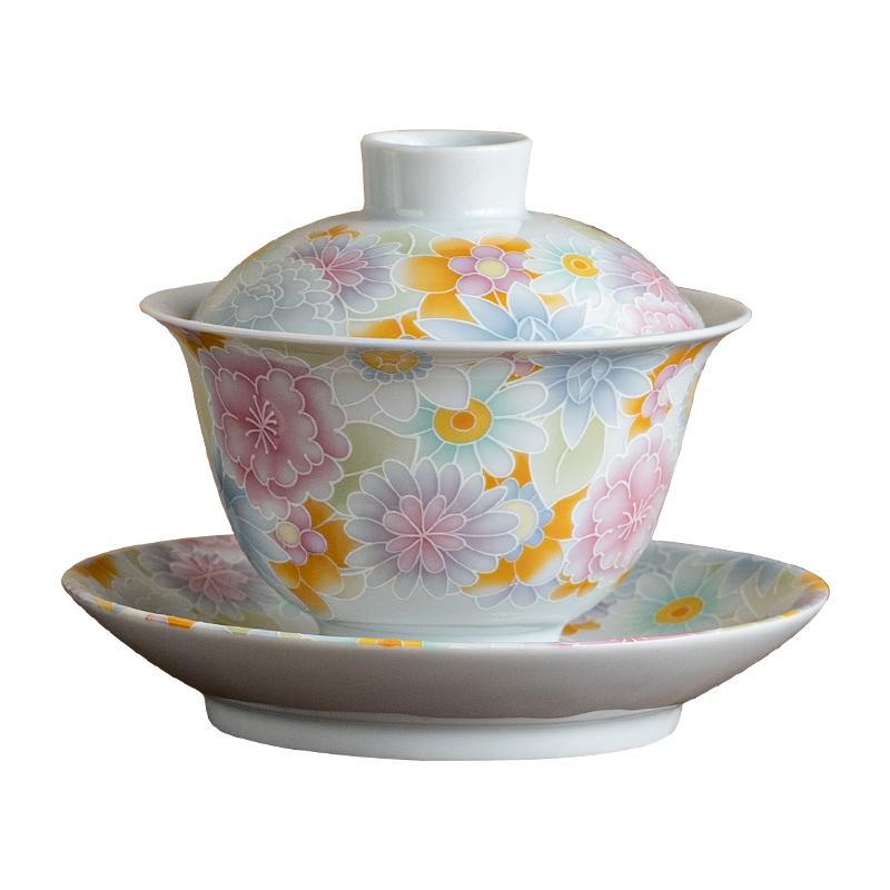 Cốc trà cốc trà cốc trà có nắp cao cấp đơn bát trà gia dụng cỡ lớn bộ trà kungfu