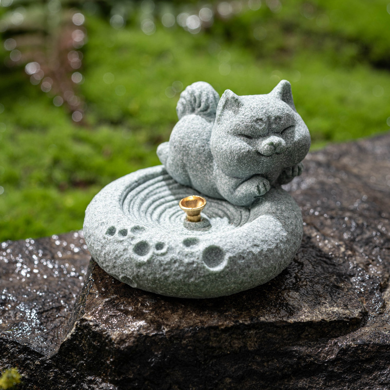 Đồ trang trí cắm hương thơm con chó mười hai cung hoàng đạo cát xanh đồ trang trí nhỏ đồ trang trí đơn giản đồ trang trí đơn giản