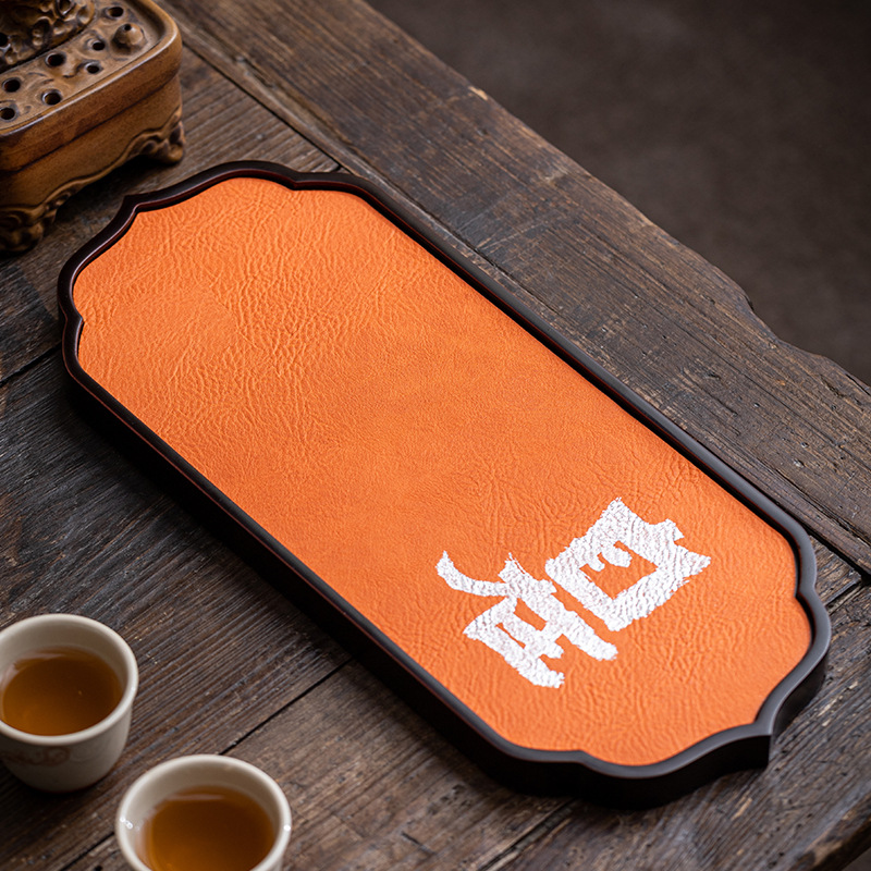 Khay pha khô thấm nước khay pha trà nhanh Khô Dụng cụ pha trà Kung Fu đơn giản kiểu Trung Quốc Khay trà du lịch xách tay gia dụng khay hình chữ nhật