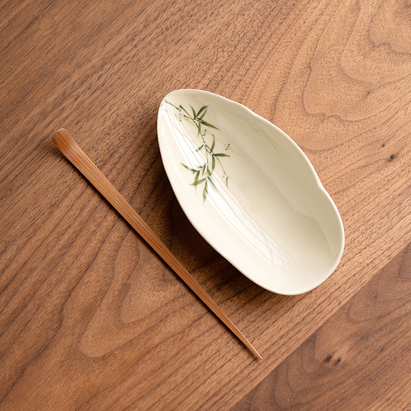 Nhà máy vẽ tay trà tre xanh ngọc lục bảo trà gốm sứ bộ trà sen bộ phụ kiện trà đơn giản và thanh lịch trà đánh giá cao trà đánh thức